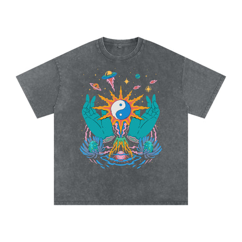Yin / Yang - Acid Wash Oversize T-Shirt - 250 GSM (Limited Release)